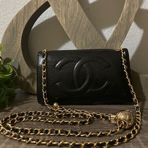 ⚜️♥️ Chanel Timeless WOC Style Pearl Crush Crossbody Chain Valentines Gift 🎁